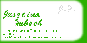 jusztina hubsch business card